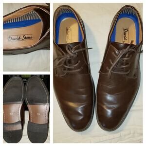 DAVID STONE men's brown shoes size 13 EUC